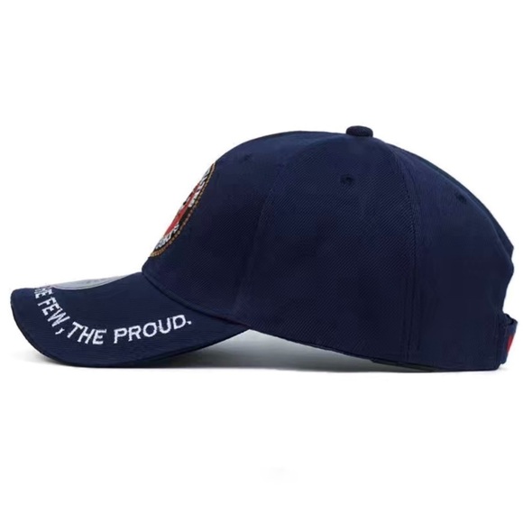 Marine Corps Baseball Cap Patriotic Trucker Hat USMC Embroidered Blue Unisex Men - Picture 8 of 15